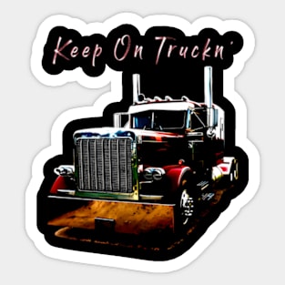 And Youth Semi Truck Keep On Truckn Back Sticker